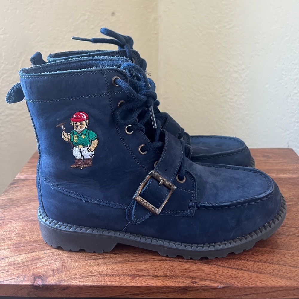 Ralph Lauren Polo embroidered bear boots